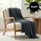 Americanflat Throw Blanket - 50x60 Inch Double Sided Luxe Faux Fur - Soft Plush Fleece Bedding - Cozy Warmth For Living Room Couch Or Sofa - Dark Gray